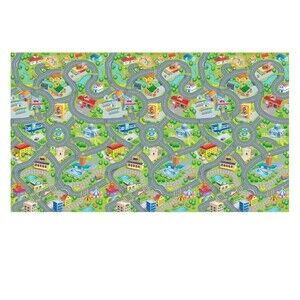 City Road Play Multi-Purpose Foam Mat with Giant 78" x 46" Washable Play Surface